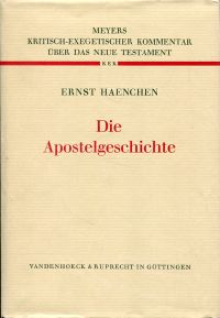 Haenchen, Die Apostelgeschichte (Umschlag)