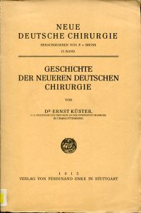 Küster, Geschichte der neueren deutschen Chirurgie. (Umschlag)