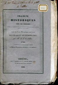 Sellon, Fragments extraits des mémoires de Commines et de l'histoire des Ducs de (Umschlag)