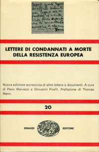 Malvezzi, Lettere di condannati a morte della Resistenza Europea. (Umschlag)