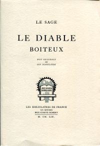 Le Sage, Le Diable Boiteux. (Umschlag)