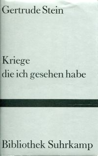 Stein, Kriege, die ich gesehen habe. (Umschlag)