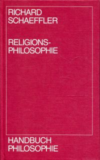 Schaeffler, Religionsphilosophie. (Umschlag)
