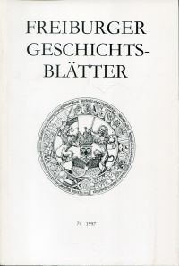 Freiburger Geschichtsblätter, Band 74 (1997). (Umschlag)