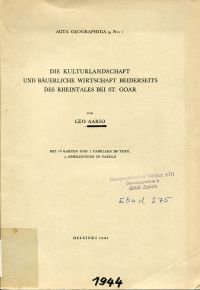 Aario, Die Kulturlandschaft und bäuerliche Wirtschaft beiderseits des Rheintales (Umschlag)