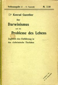Guenther, Der Darwinismus und die Probleme des Lebens. (Umschlag)