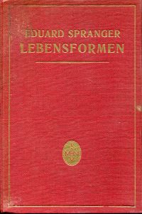 Spranger, Lebensformen (Umschlag)