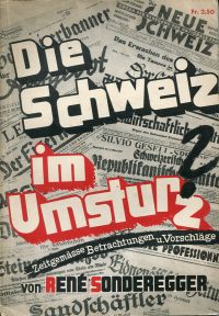 Sonderegger, Die Schweiz im Umsturz? (Umschlag)