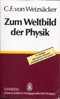 Weizsäcker, Zum Weltbild der Physik. (Umschlag)