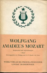 Mozart, Briefwechsel und Aufzeichnungen. (Umschlag)