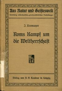 Kromayer, Roms Kampf um die Weltherrschaft. (Umschlag)
