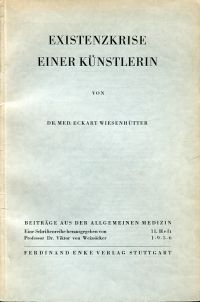 Wiesenhütter, Existenzkrise einer Künstlerin. (Umschlag)