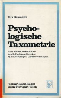 Baumann, Psychologische Taxometrie. (Umschlag)