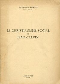 Lechner, Le christianisme social de Jean Calvin. (Umschlag)