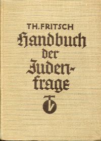 Fritsch, Handbuch der Judenfrage. (Umschlag)