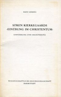 Gerdes, Sören Kierkegaards "Einübung im Christentum". (Umschlag)