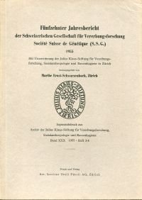 Ernst-Schwarzenbach, Fünfzehnter Jahresbericht der Schweizerischen Gesellschaft (Umschlag)