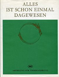 Zintzen, Alles ist schon einmal dagewesen. (Umschlag)