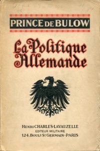 Bülow, La Politique allemande. (Umschlag)