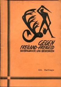 Schwarz, Hundert Einwände und Bedenken gegen Freiland-Freigeld. (Umschlag)