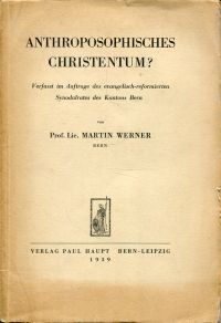 Werner, Anthroposophisches Christentum? (Umschlag)