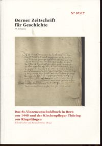 Gerber, Das St. Vinzenenschuldbuch in Bern von 1448 und der Kirchenpfleger Thüri (Umschlag)