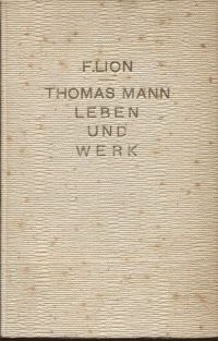 Lion, Thomas Mann. (Umschlag)