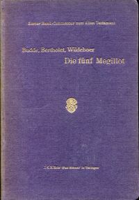 Budde, Die fünf Megillot. (Umschlag)