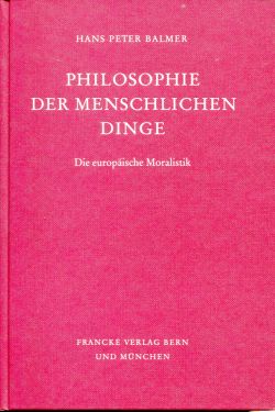 Balmer, Philosophie der menschlichen Dinge. (Einband)
