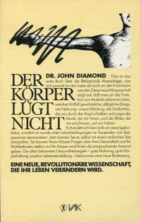 Diamond, Der Körper lügt nicht. (Umschlag)