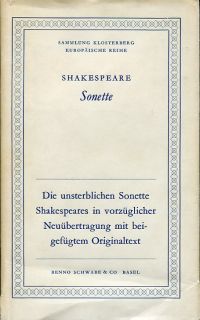 Shakespeare, Sonette. (Umschlag)