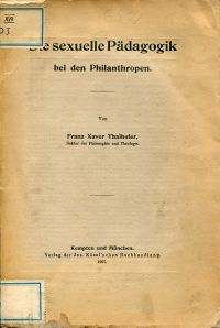 Thalhofer, Die sexuelle Pädogogik (Umschlag)