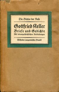 Keller, Briefe und Gedichte. (Umschlag)