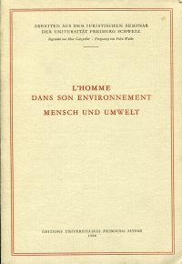 L'homme dans son environnement. (Umschlag)