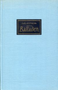 Spitteler, Balladen. (Umschlag)