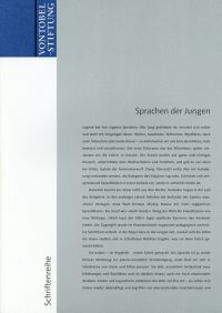 Overath, Sprachen der Jungen. (Umschlag)