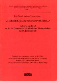 "Geschickte Leute, die was praestiren können...". (Umschlag)