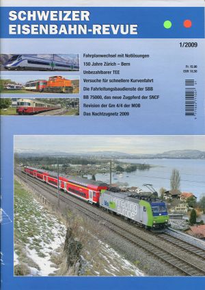 Schweizer Eisenbahn-Revue, Nr. 1/2009. (Umschlag)