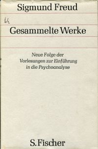 Freud, Neue Folge der Vorlesungen zur Einführung in die Psychoanalyse. (Umschlag)