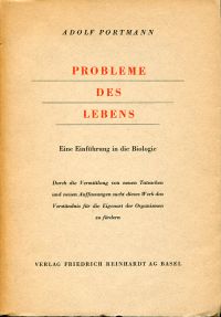 Portmann, Probleme des Lebens. (Umschlag)