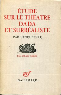 Béhar, Étude sur le théâtre dada et surréaliste. (Umschlag)