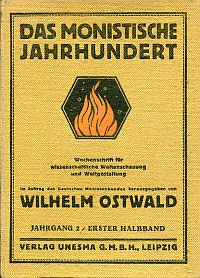Ostwald, Das monistische Jahrhundert. Wochenschrift für wissenschaftliche Weltan (Umschlag)