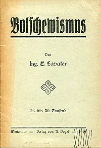 Lavater, Bolschewismus. (Umschlag)