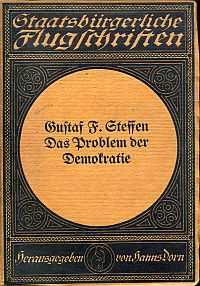 Steffen, Das Problem der Demokratie. (Umschlag)