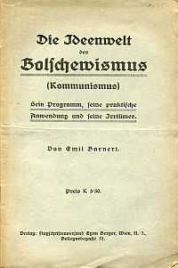 Barnert, Die Ideenwelt des Bolschewismus (Kommunismus). (Umschlag)