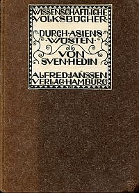Hedin, Durch Asiens Wüsten. (Umschlag)