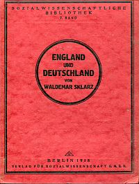 Sklarz, England und Deutschland. (Umschlag)