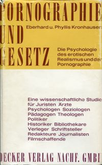 Kronhausen, Pornographie und Gesetz. (Umschlag)