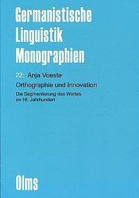 Voeste, Orthographie und Innovation. (Umschlag)