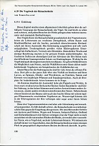 Salathé, Die Vogelwelt der Reinacherheide. (Umschlag)